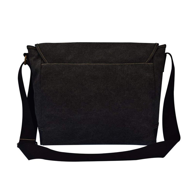 Laptop Bag Canvas Leather Messenger Bag for Men Women Laptop Messenger Bag 260 - Image 3